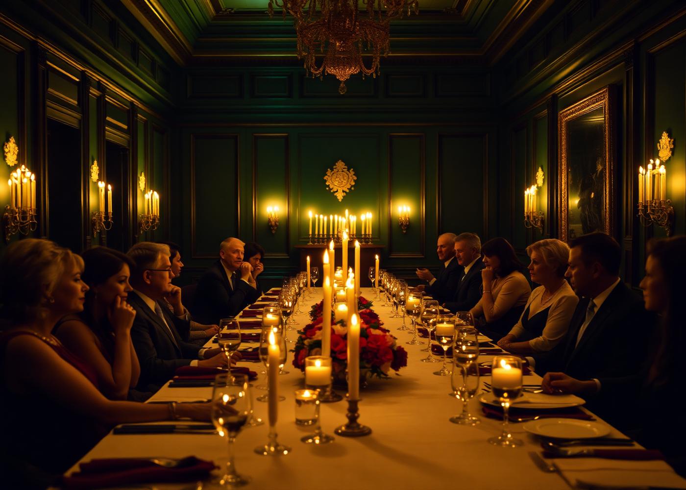 A candlelit private dinner